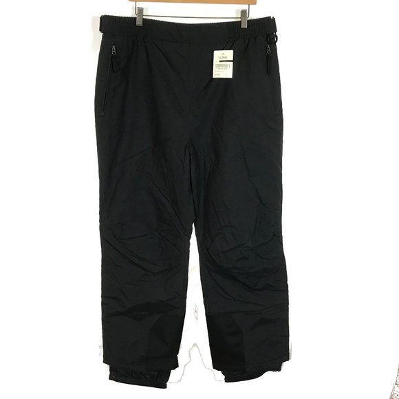 NWT Mens Size XL LL Bean Black Stretch Waist Ski Snowboarding Snow Winter Pants - Picture 1 of 3